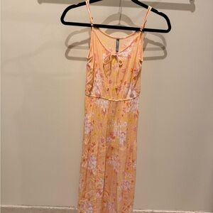Floral Peach Maxi Dress